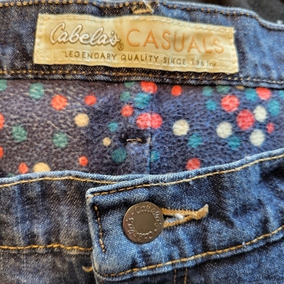 Cabela's Casual 14 Regular Women's Jeans Flannel Lined Denim Curvy Plus Size - Picture 4 of 5